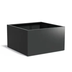 Adezz Carrez Aluminium Plantenbak Vierkant 140 x 140 x 80 cm Zwartgrijs Voordeelprijs