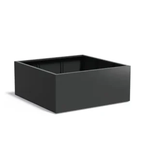 Adezz Carrez Aluminium Plantenbak Vierkant 140 x 140 x 60 cm Zwartgrijs Actieprijs