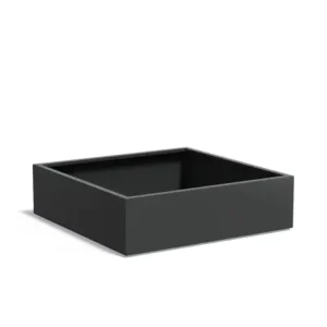 Adezz Carrez Aluminium Plantenbak Vierkant 140 x 140 x 40 cm Zwartgrijs Dagaanbieding
