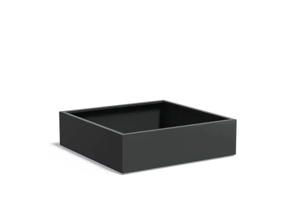 Adezz Carrez Aluminium Plantenbak Vierkant 140 x 140 x 40 cm Zwartgrijs Dagaanbieding