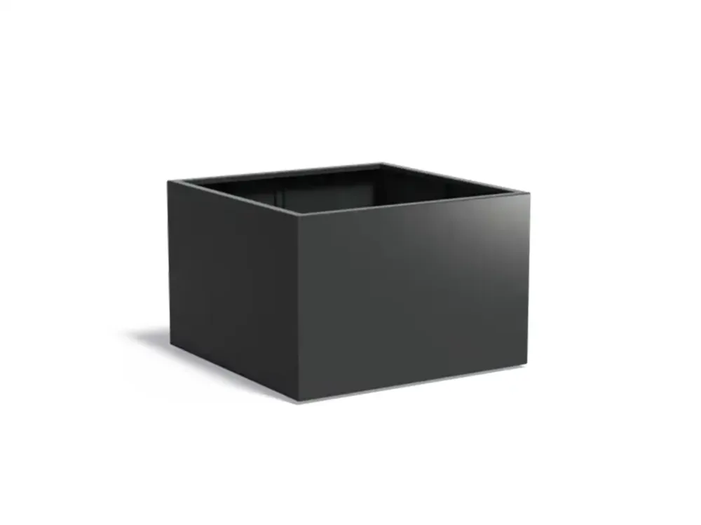 Uitverkoop Adezz Carrez Aluminium Plantenbak Vierkant 120 x 120 x 80 cm Zwartgrijs