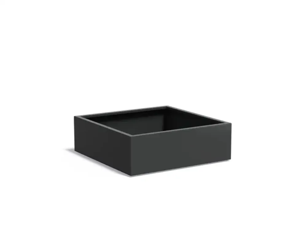 Koop Vandaag Adezz Carrez Aluminium Plantenbak Vierkant 120 x 120 x 40 cm Zwartgrijs
