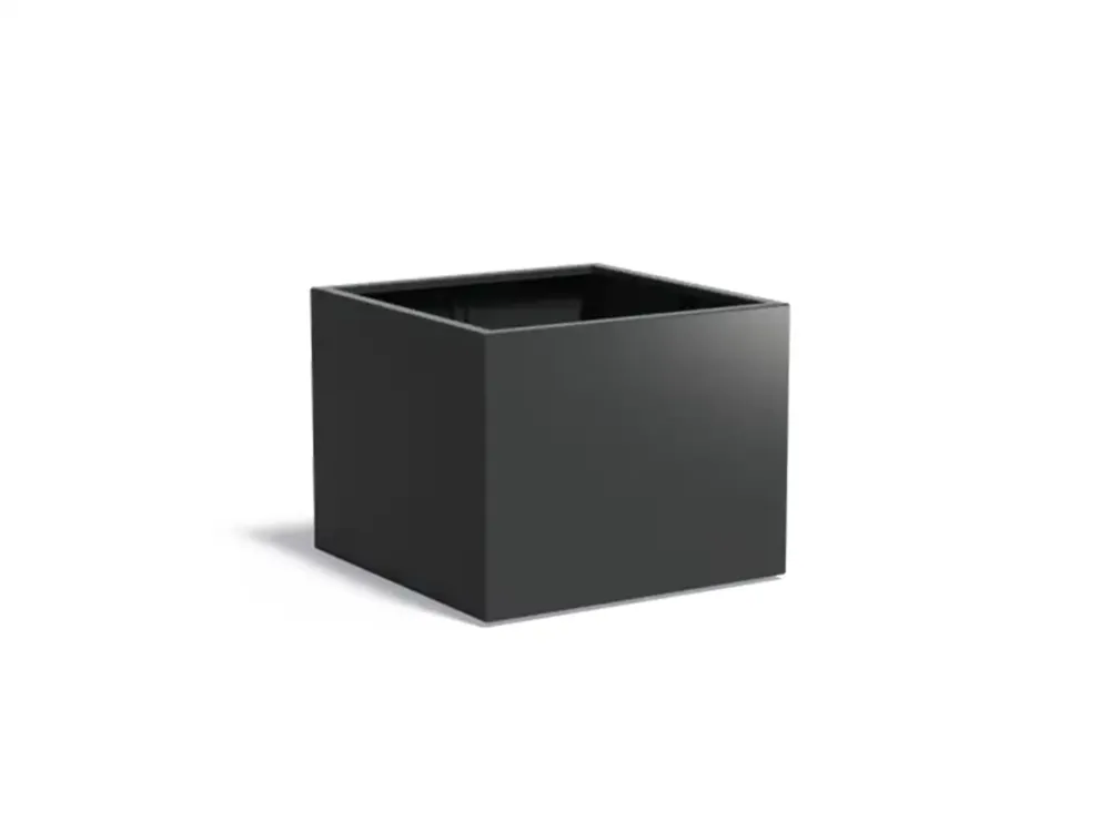 Adezz Carrez Aluminium Plantenbak Vierkant 100 x 100 x 80 cm Zwartgrijs Exclusieve Aanbieding