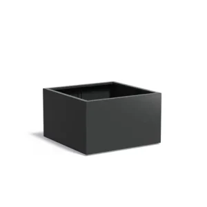 Beperkte Voorraad Adezz Carrez Aluminium Plantenbak Vierkant 100 x 100 x 60 cm Zwartgrijs