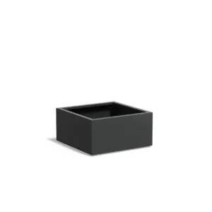 Adezz Carrez Aluminium Plantenbak Vierkant 80 x 80 x 40 cm Zwartgrijs Korting