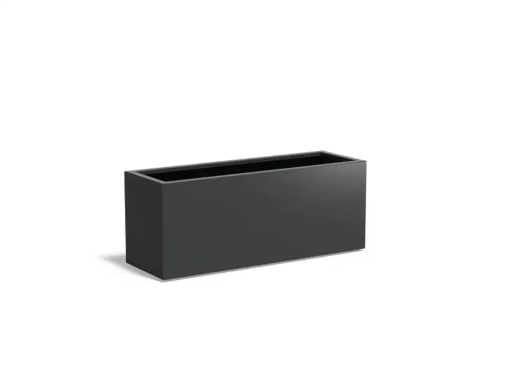 Laatste Kans Adezz Carrez Aluminium Plantenbak Rechthoek 150 x 50 x 60 cm Zwartgrijs