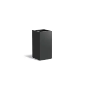 Adezz Carrez Aluminium Plantenbak Vierkant 40 x 40 x 80 cm Zwartgrijs Gecertificeerd