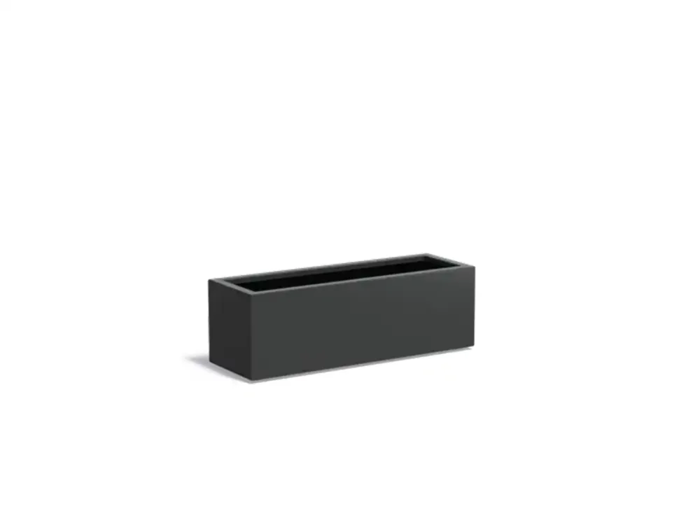 Dagaanbieding Adezz Carrez Aluminium Plantenbak Rechthoek 120 x 40 x 40 cm Zwartgrijs