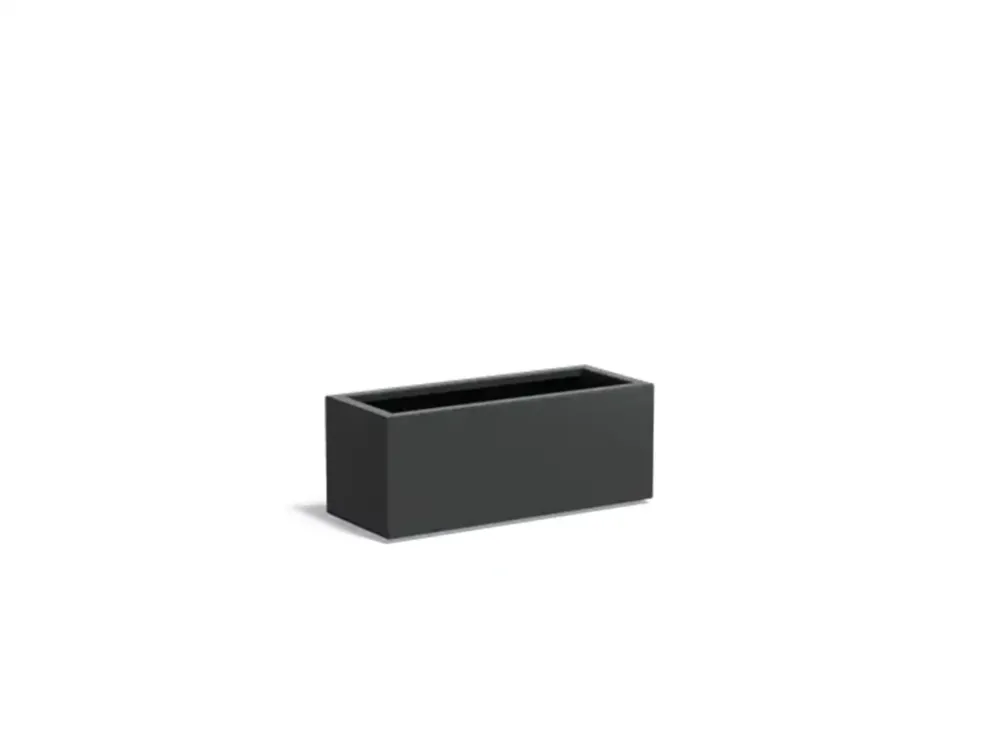 Laatste Kans Adezz Carrez Aluminium Plantenbak Rechthoek 100 x 40 x 40 cm Zwartgrijs
