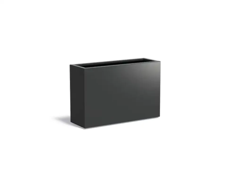 Adezz Carrez Aluminium Plantenbak Rechthoek 120 x 40 x 80 cm Zwartgrijs Finale Uitverkoop