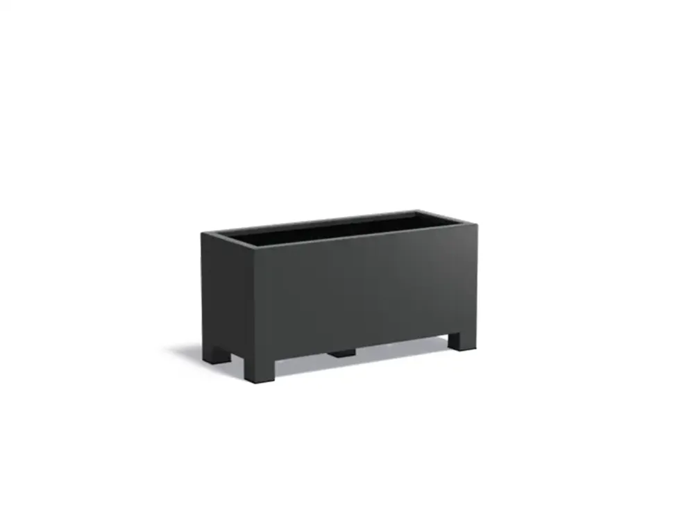 Nieuw Adezz Carrez Aluminium Plantenbak met Poten Rechthoek 120 x 50 x 60 cm Zwartgrijs