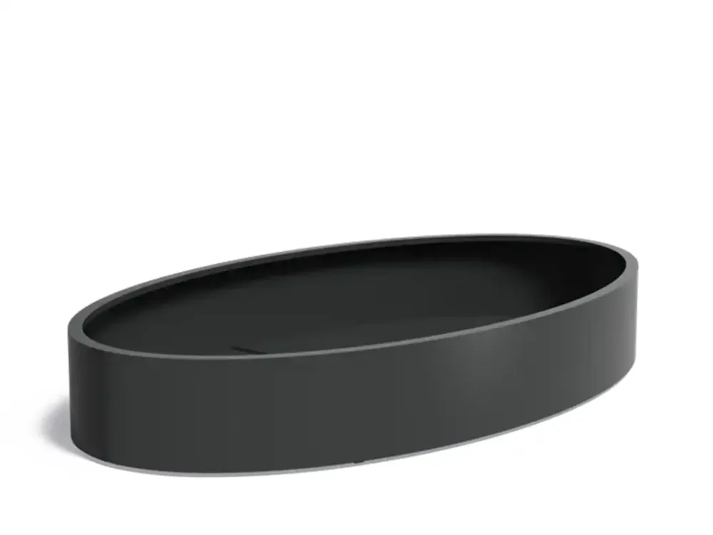 Adezz Ellipse Aluminium Plantenbak Ovaal 280 x 160 x 40 cm Zwartgrijs Nu Kopen