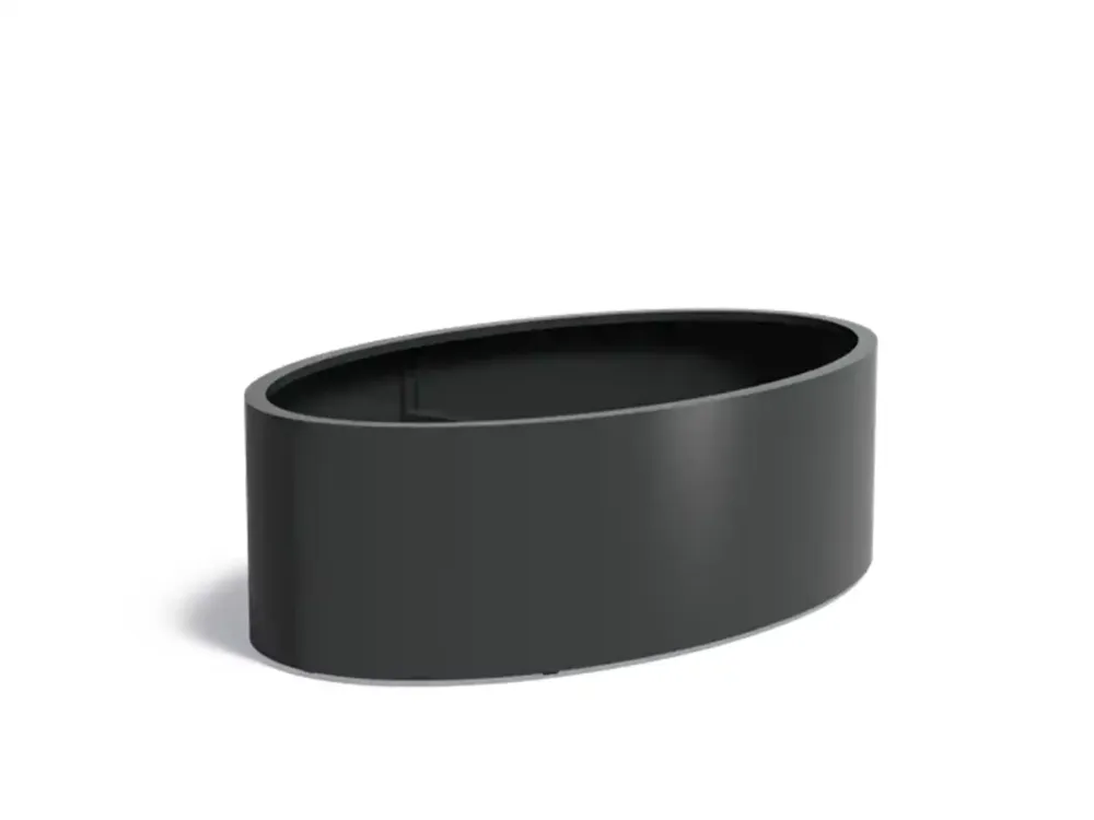 Alleen Vandaag Adezz Ellipse Aluminium Plantenbak Ovaal 200 x 120 x 60 cm Zwartgrijs
