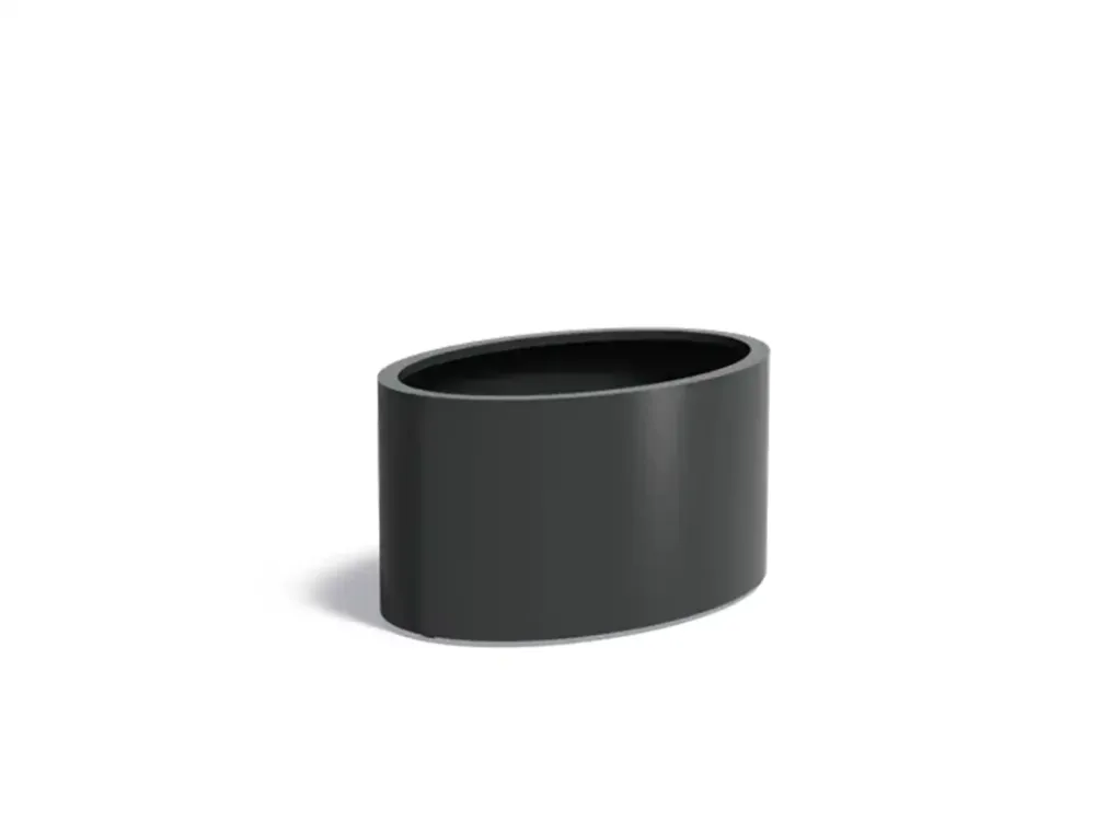 Adezz Ellipse Aluminium Plantenbak Ovaal 120 x 80 x 60 cm Zwartgrijs Merkproduct