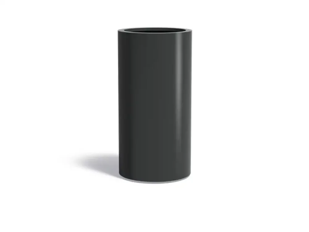 Finale Uitverkoop Adezz Circum Aluminium Plantenbak Rond 60 x 60 x 120 cm Zwartgrijs