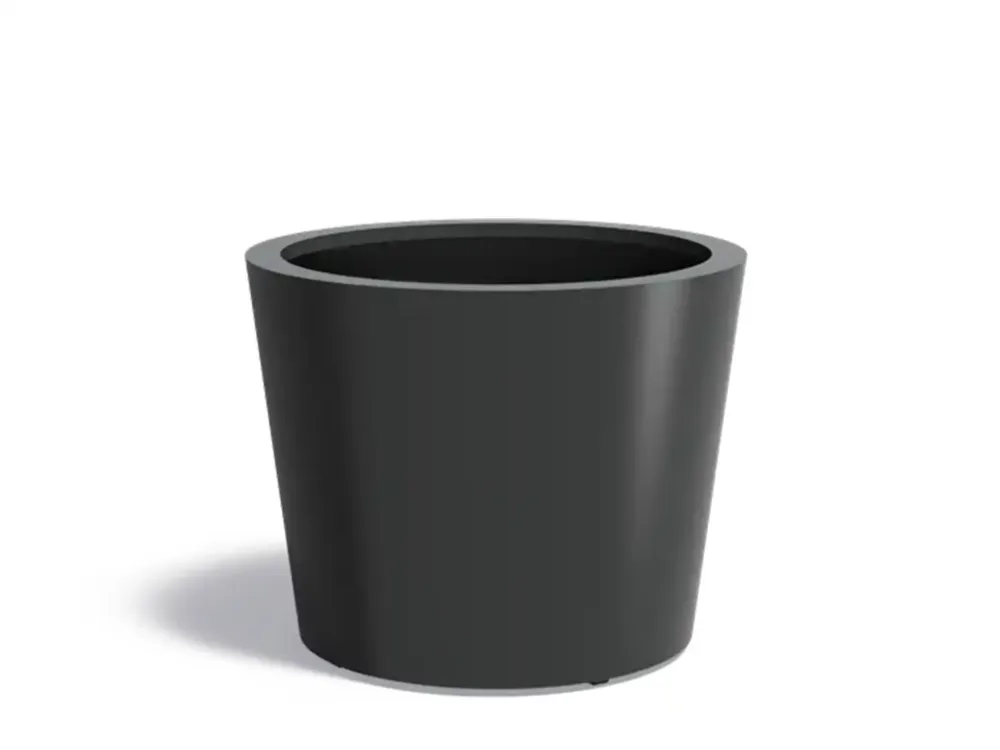Adezz Conic Aluminium Plantenbak Rond 100 x 100 x 80 cm Zwartgrijs Flitsaanbieding