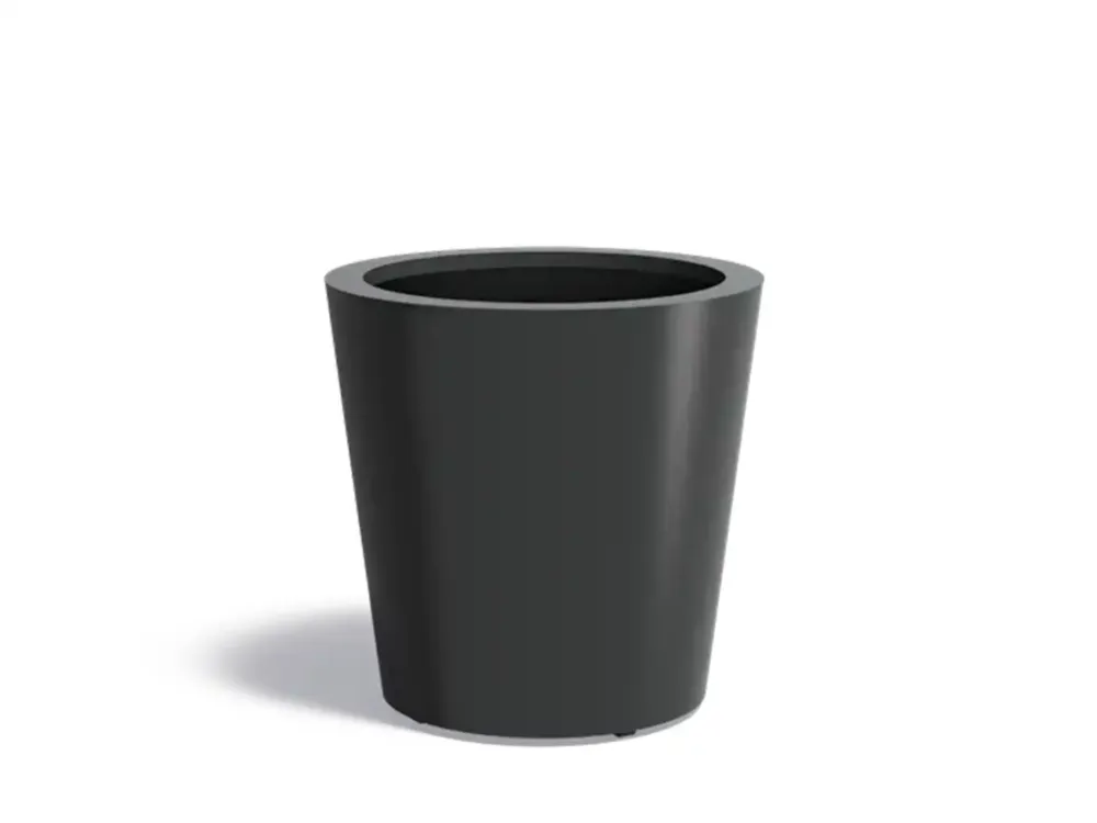 Adezz Conic Aluminium Plantenbak Rond 80 x 80 x 80 cm Zwartgrijs Direct Beschikbaar