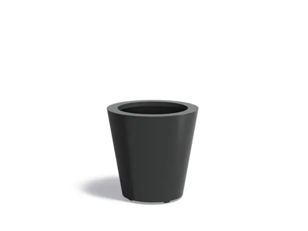 Adezz Conic Aluminium Plantenbak Rond 60 x 60 x 60 cm Zwartgrijs Voordeelprijs