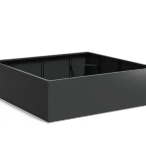 Rechtstreeks Van De Fabrikant Adezz Carrez Aluminium Plantenbak Vierkant 200 x 200 x 60 cm Zwartgrijs