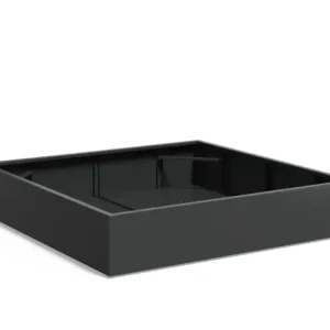 Express Levering Adezz Carrez Aluminium Plantenbak Vierkant 200 x 200 x 40 cm Zwartgrijs
