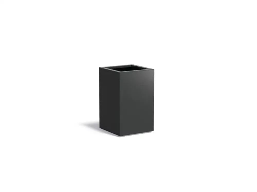 Snelle Levering Adezz Carrez Aluminium Plantenbak Vierkant 50 x 50 x 80 cm Zwartgrijs