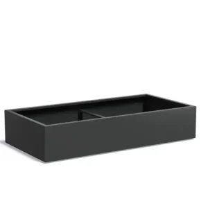 Must-Have Adezz Carrez Aluminium Plantenbak Rechthoek 200 x 100 x 40 cm Zwartgrijs