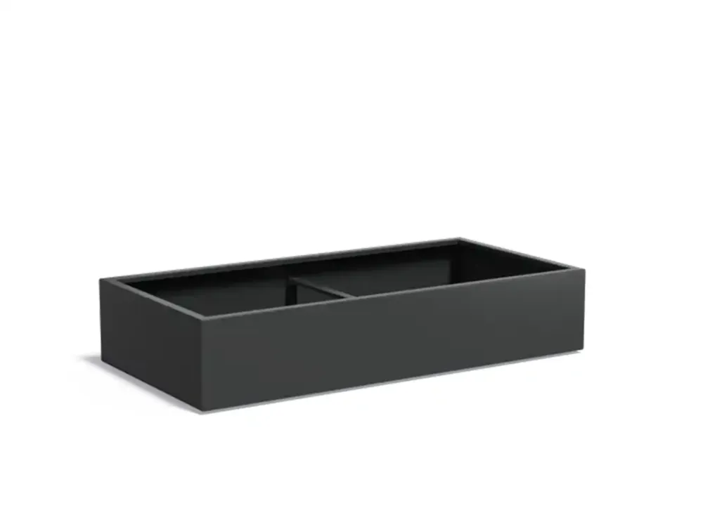 Must-Have Adezz Carrez Aluminium Plantenbak Rechthoek 200 x 100 x 40 cm Zwartgrijs