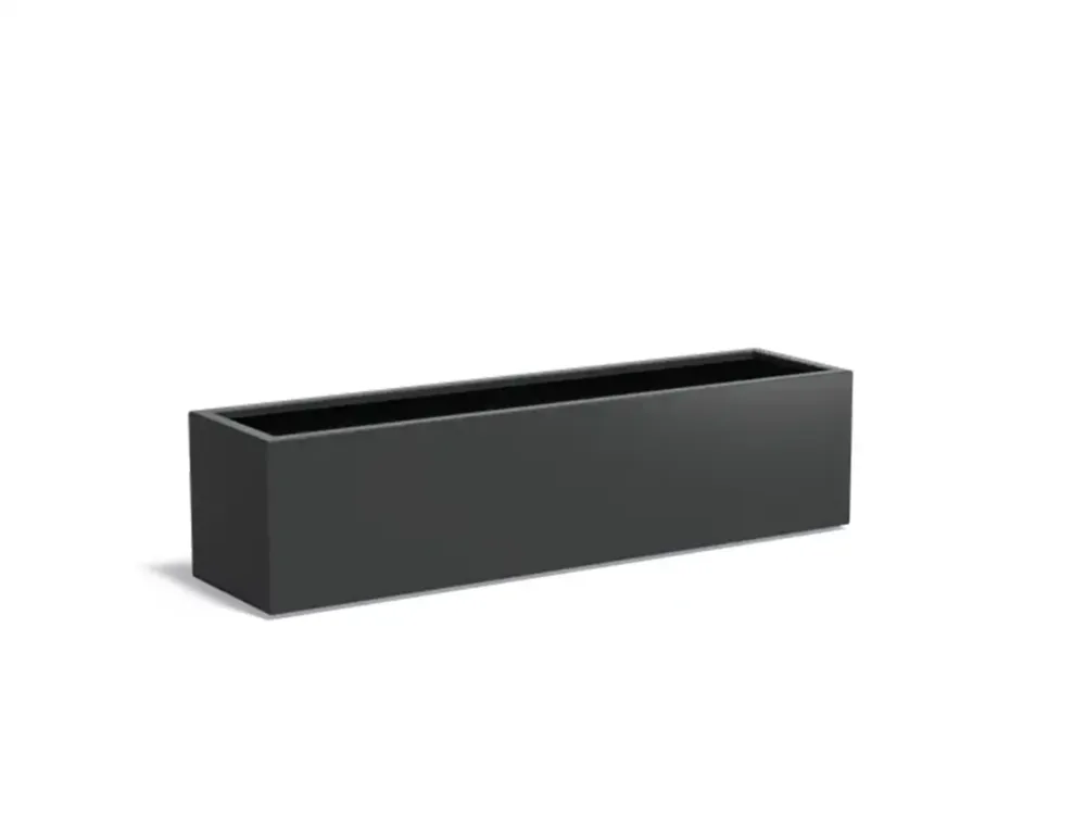 Direct Beschikbaar Adezz Carrez Aluminium Plantenbak Rechthoek 200 x 50 x 50 cm Zwartgrijs