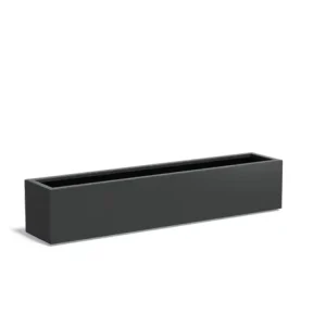 Rechtstreeks Van De Fabrikant Adezz Carrez Aluminium Plantenbak Rechthoek 200 x 40 x 40 cm Zwartgrijs