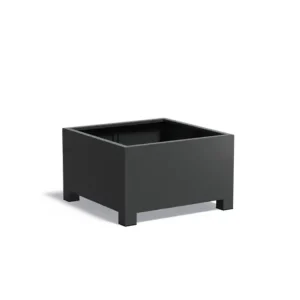 Adezz Carrez Aluminium Plantenbak met Poten Vierkant 100 x 100 x 60 cm Zwartgrijs Shop Nu