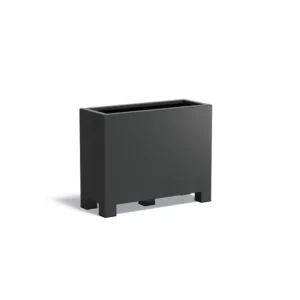 Hete Deal Adezz Carrez Aluminium Plantenbak met Poten Rechthoek 100 x 40 x 80 cm Zwartgrijs