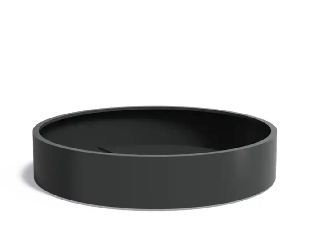 Adezz Circum Aluminium Plantenbak Rond 200 x 200 x 40 cm Zwartgrijs Betrouwbaar