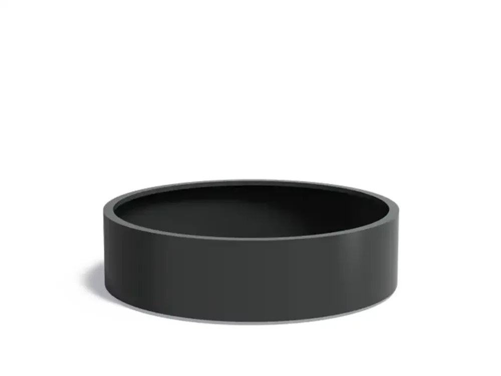 Adezz Circum Aluminium Plantenbak Rond 150 x 150 x 40 cm Zwartgrijs Alleen Vandaag