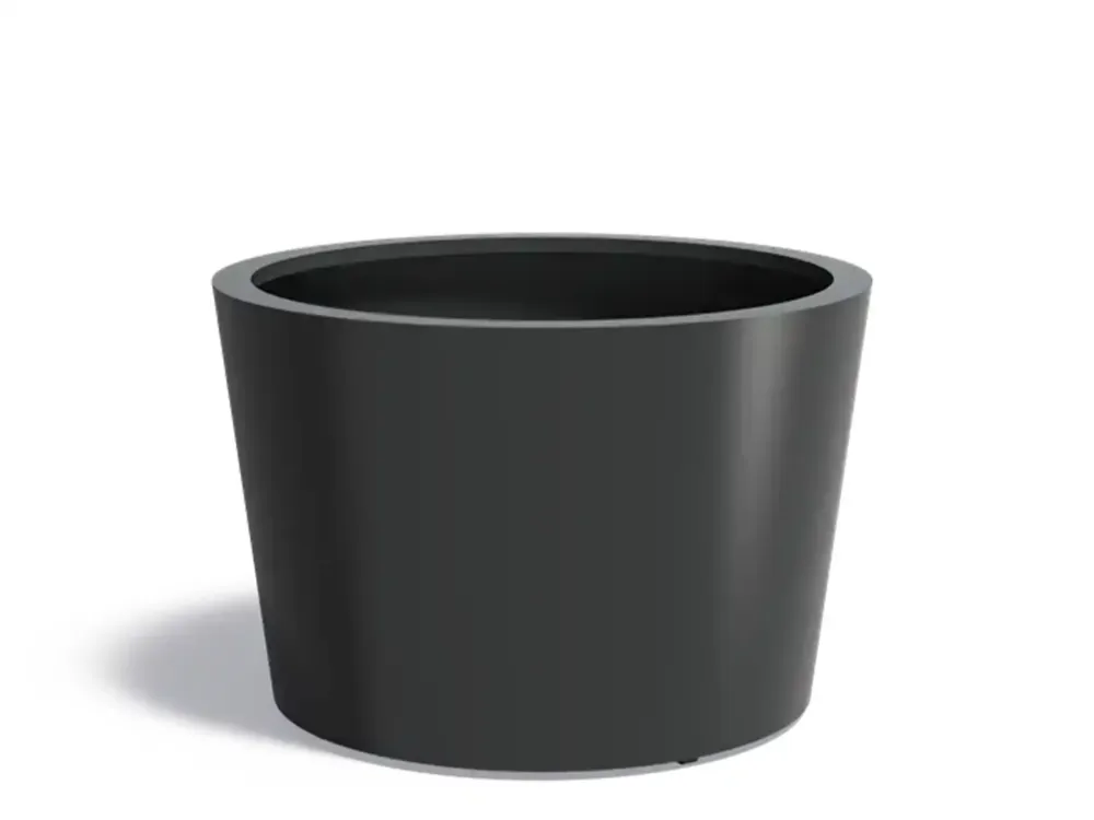 Adezz Conic Aluminium Plantenbak Rond 120 x 120 x 80 cm Zwartgrijs Must-Have