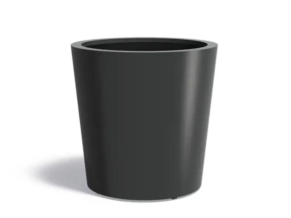 Beperkt Aanbod Adezz Conic Aluminium Plantenbak Rond 100 x 100 x 100 cm Zwartgrijs