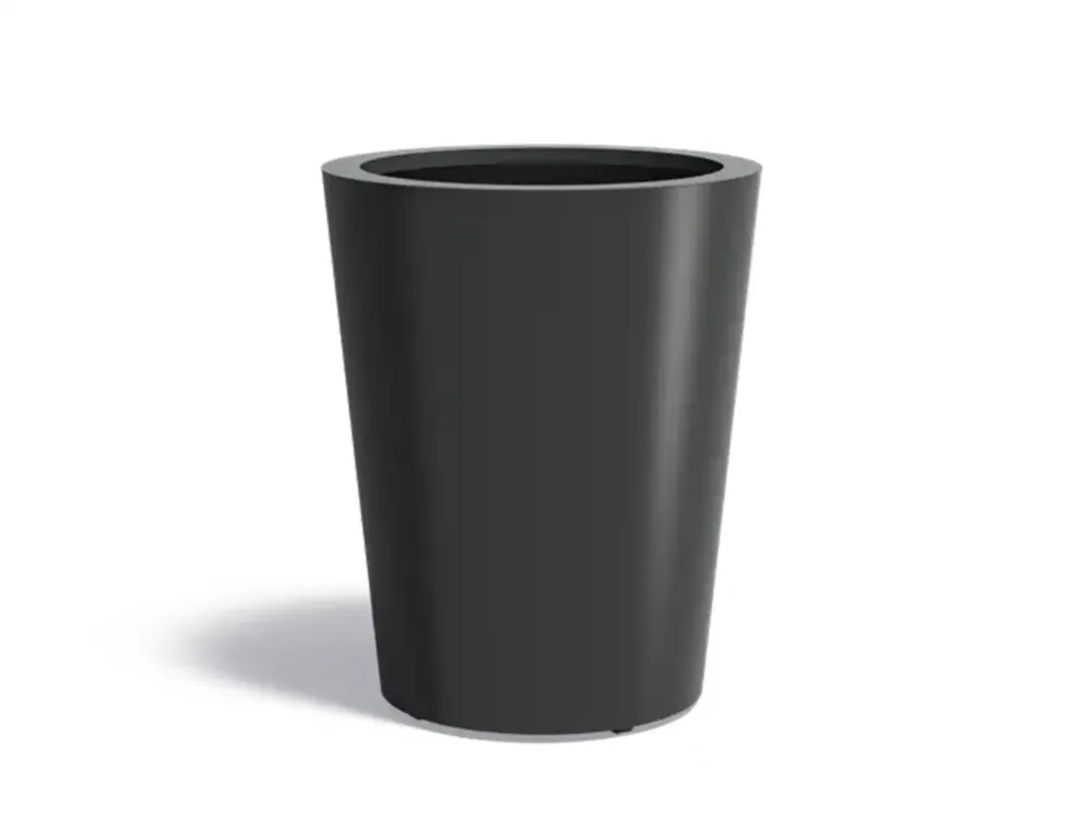 Direct Beschikbaar Adezz Conic Aluminium Plantenbak Rond 80 x 80 x 100 cm Zwartgrijs