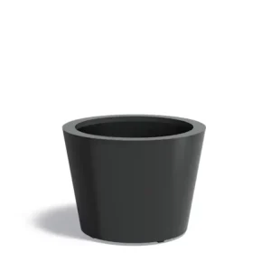 Adezz Conic Aluminium Plantenbak Rond 80 x 80 x 60 cm Zwartgrijs Goedkoop