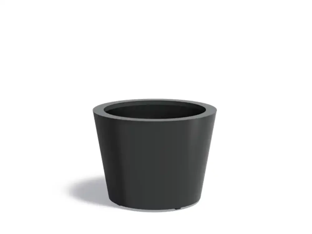 Adezz Conic Aluminium Plantenbak Rond 80 x 80 x 60 cm Zwartgrijs Goedkoop