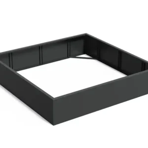 Weekendaanbieding Adezz Carrez Aluminium Plantenbak Vierkant zonder Bodem 200 x 200 x 40 cm Zwartgrijs
