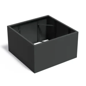 Direct Beschikbaar Adezz Carrez Aluminium Plantenbak Vierkant zonder Bodem 140 x 140 x 80 cm Zwartgrijs