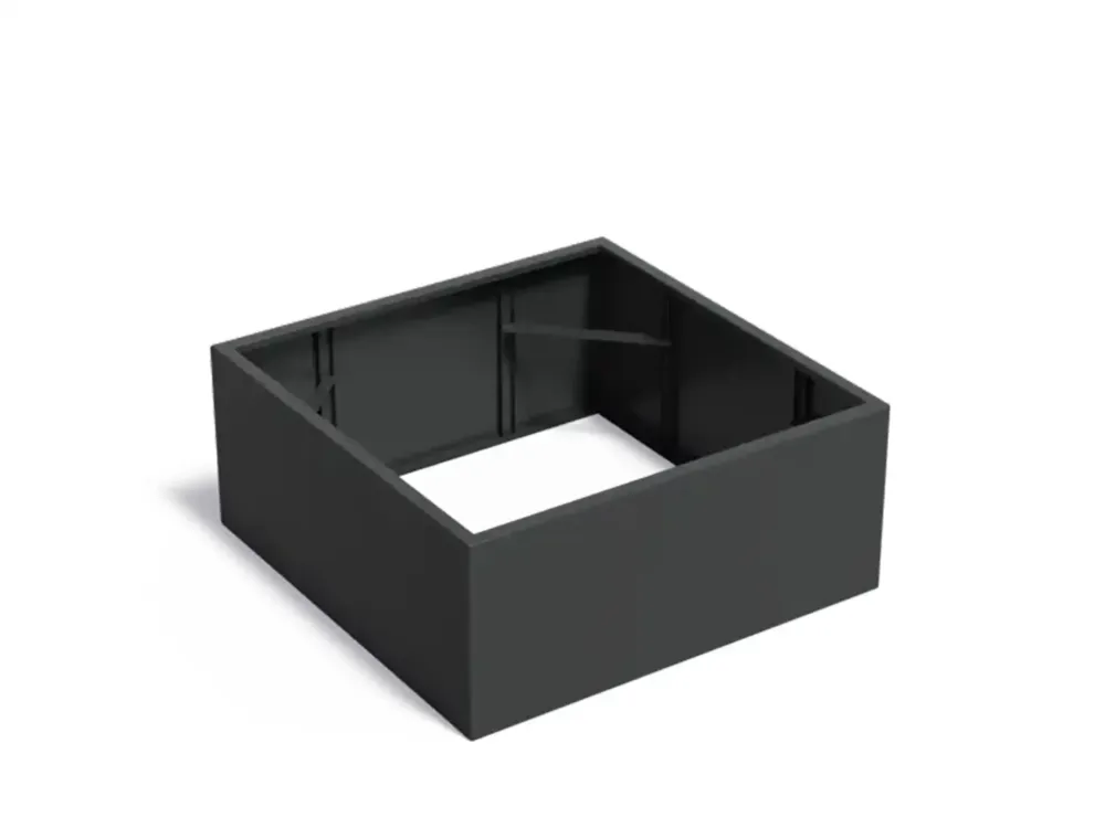 Favoriet Adezz Carrez Aluminium Plantenbak Vierkant zonder Bodem 140 x 140 x 60 cm Zwartgrijs