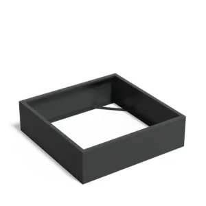 Gereduceerde Prijs Adezz Carrez Aluminium Plantenbak Vierkant zonder Bodem 140 x 140 x 40 cm Zwartgrijs