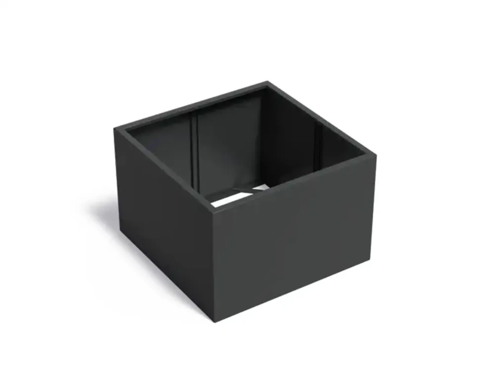 Nu Kopen Adezz Carrez Aluminium Plantenbak Vierkant zonder Bodem 120 x 120 x 80 cm Zwartgrijs