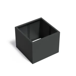 Adezz Carrez Aluminium Plantenbak Vierkant zonder Bodem 100 x 100 x 80 cm Zwartgrijs Gereduceerde Prijs