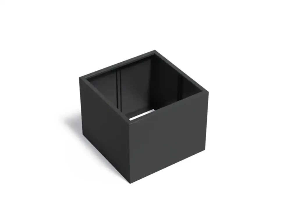 Adezz Carrez Aluminium Plantenbak Vierkant zonder Bodem 100 x 100 x 80 cm Zwartgrijs Gereduceerde Prijs
