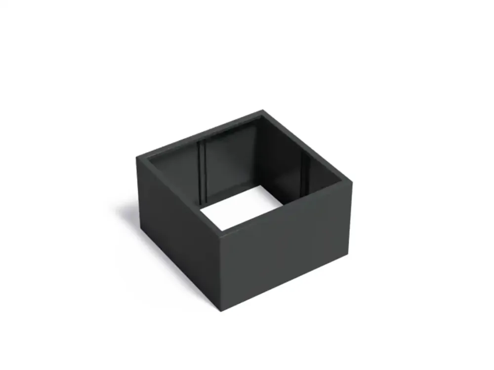 Adezz Carrez Aluminium Plantenbak Vierkant zonder Bodem 100 x 100 x 60 cm Zwartgrijs Must-Have