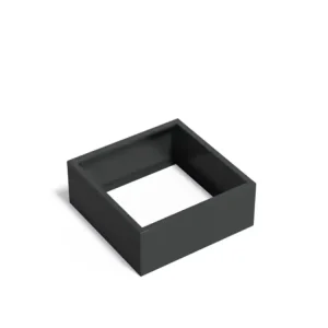 Adezz Carrez Aluminium Plantenbak Vierkant zonder Bodem 100 x 100 x 40 cm Zwartgrijs Direct Verzonden