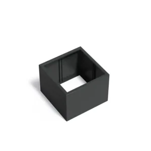 Korting Adezz Carrez Aluminium Plantenbak Vierkant zonder Bodem 80 x 80 x 60 cm Zwartgrijs