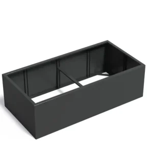 Lage Prijs Adezz Carrez Aluminium Plantenbak Rechthoek zonder Bodem 200 x 100 x 60 cm Zwartgrijs