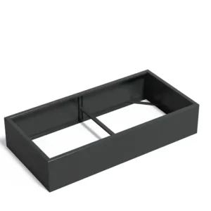 Betaalbaar Adezz Carrez Aluminium Plantenbak Rechthoek zonder Bodem 200 x 100 x 40 cm Zwartgrijs